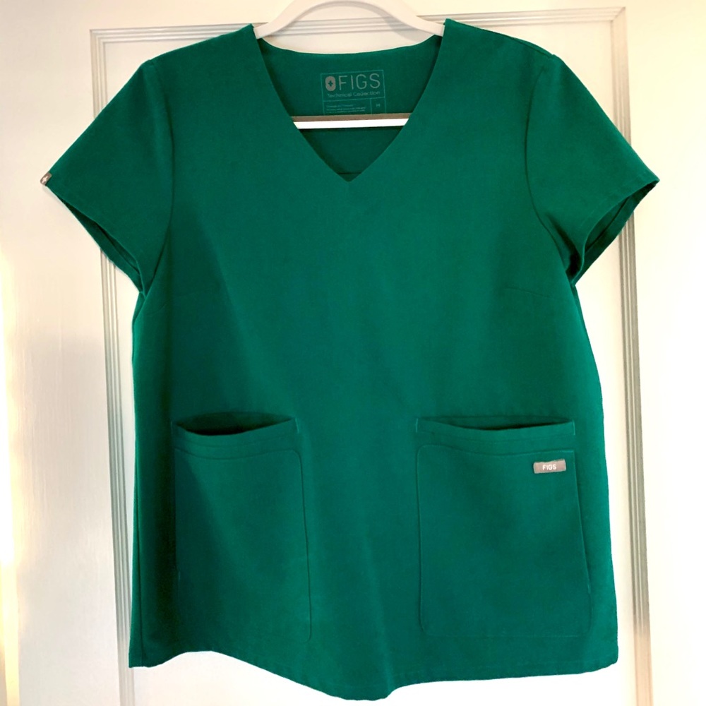 Hunter Green Figs Scrub Top